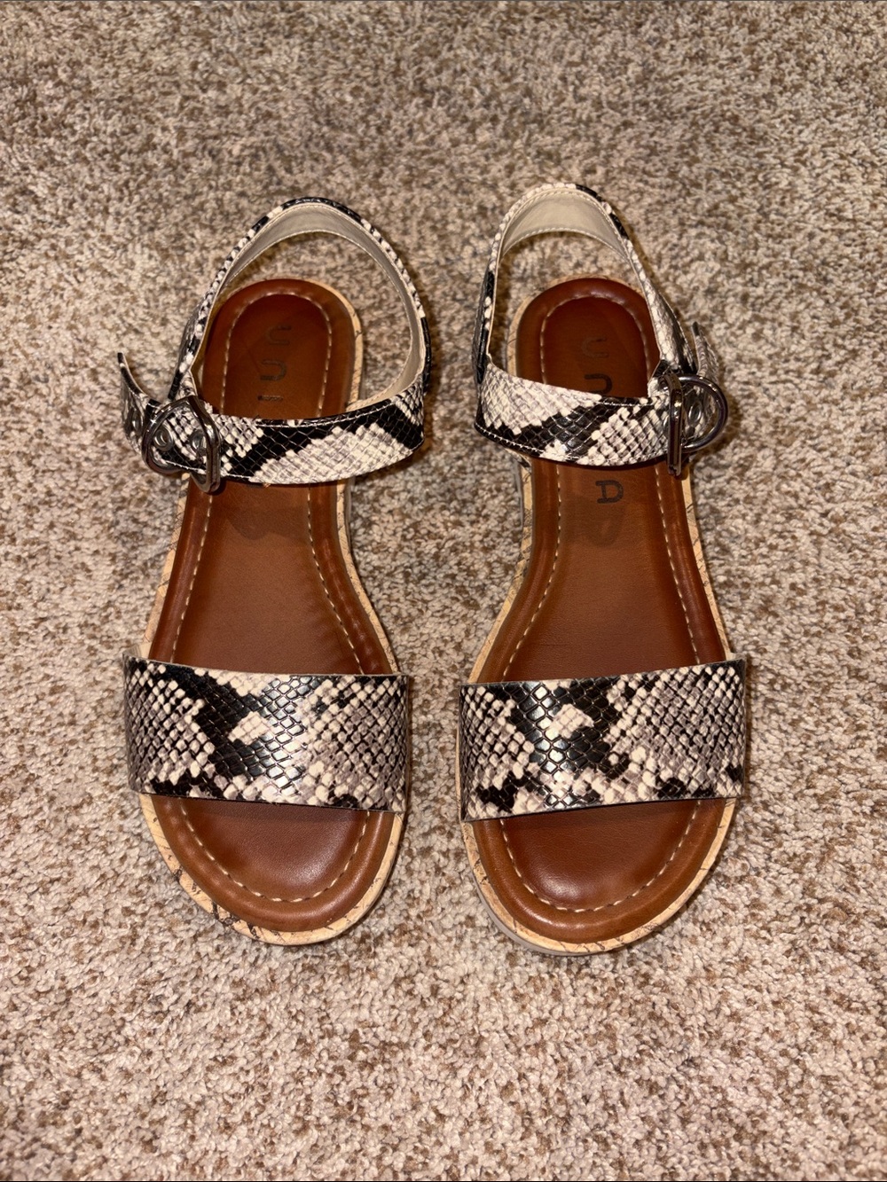 Unsia Snakeskin Platform Sandals